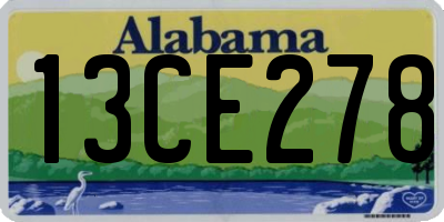 AL license plate 13CE278