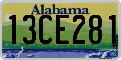 AL license plate 13CE281