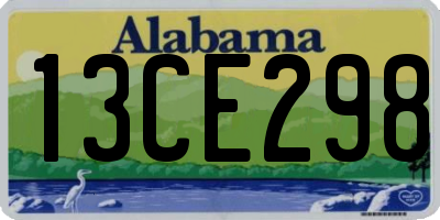AL license plate 13CE298
