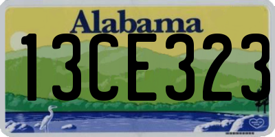 AL license plate 13CE323