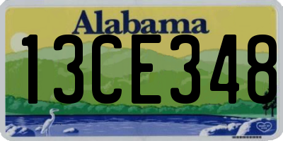 AL license plate 13CE348