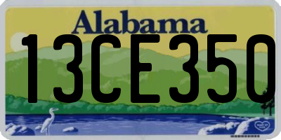 AL license plate 13CE350