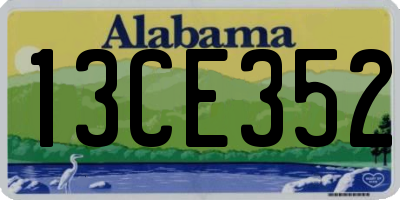 AL license plate 13CE352