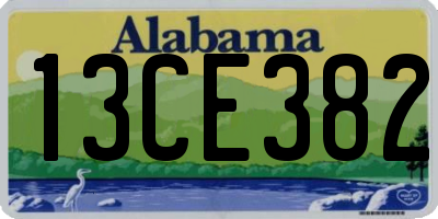 AL license plate 13CE382