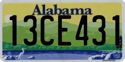 AL license plate 13CE431