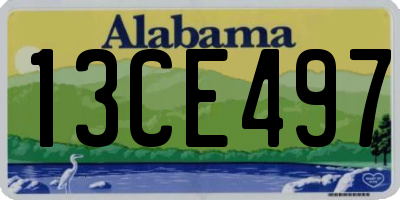 AL license plate 13CE497