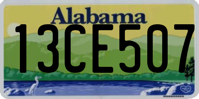 AL license plate 13CE507
