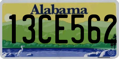 AL license plate 13CE562