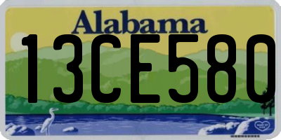 AL license plate 13CE580