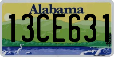 AL license plate 13CE631