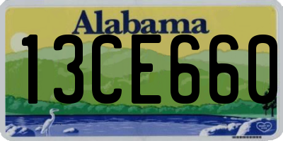 AL license plate 13CE660