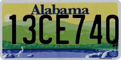 AL license plate 13CE740