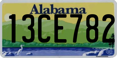 AL license plate 13CE782