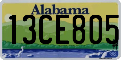 AL license plate 13CE805