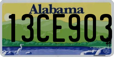 AL license plate 13CE903