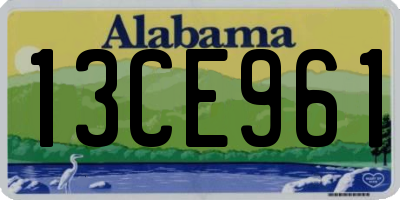 AL license plate 13CE961