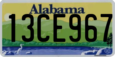 AL license plate 13CE967