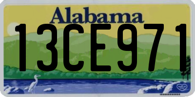 AL license plate 13CE971