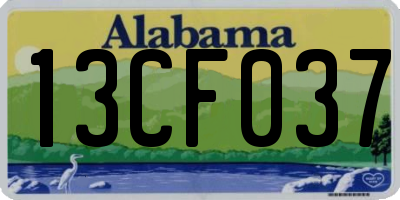 AL license plate 13CF037