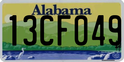 AL license plate 13CF049