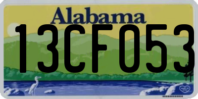 AL license plate 13CF053