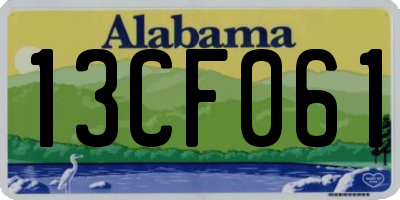 AL license plate 13CF061