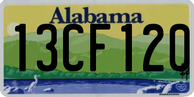 AL license plate 13CF120