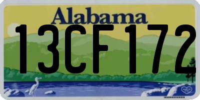 AL license plate 13CF172