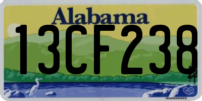 AL license plate 13CF238