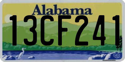 AL license plate 13CF241