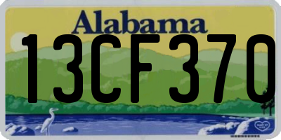 AL license plate 13CF370