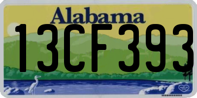 AL license plate 13CF393
