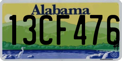 AL license plate 13CF476