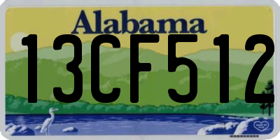 AL license plate 13CF512
