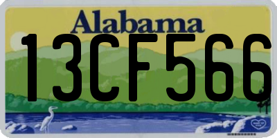 AL license plate 13CF566