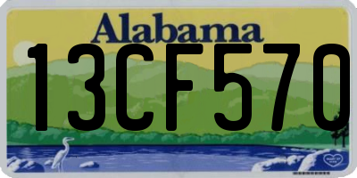 AL license plate 13CF570