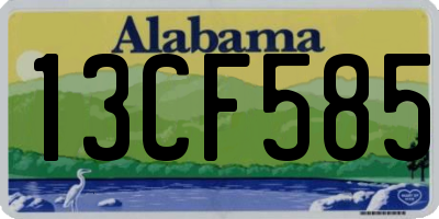 AL license plate 13CF585
