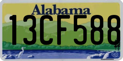 AL license plate 13CF588