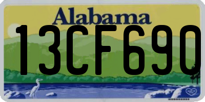 AL license plate 13CF690