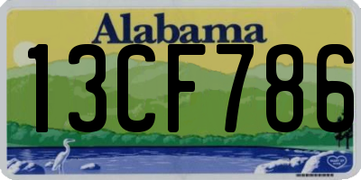 AL license plate 13CF786