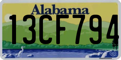 AL license plate 13CF794