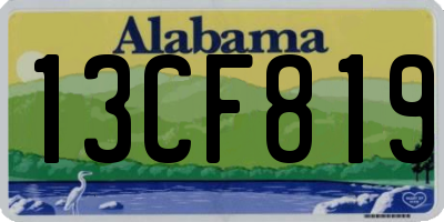 AL license plate 13CF819
