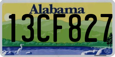 AL license plate 13CF827
