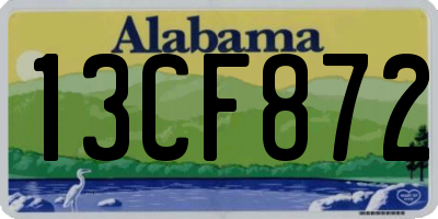 AL license plate 13CF872