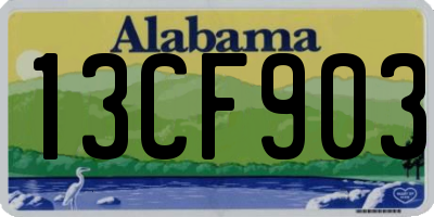 AL license plate 13CF903