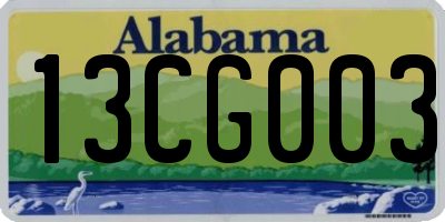 AL license plate 13CG003