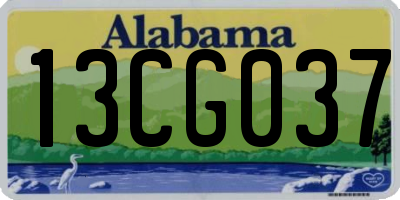 AL license plate 13CG037