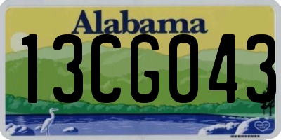 AL license plate 13CG043