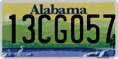 AL license plate 13CG057