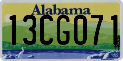 AL license plate 13CG071